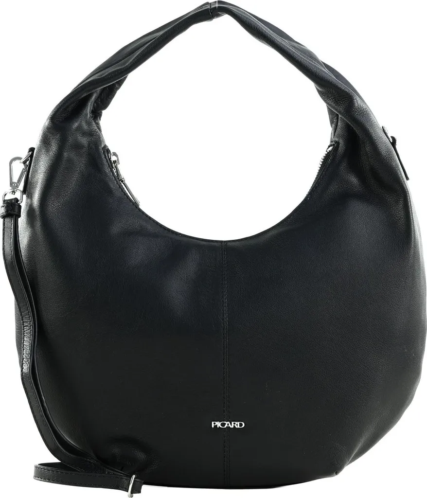 Borsa Donna PICARD Gretel - Hobo Bag Pelle Nera Versatile e Leggera