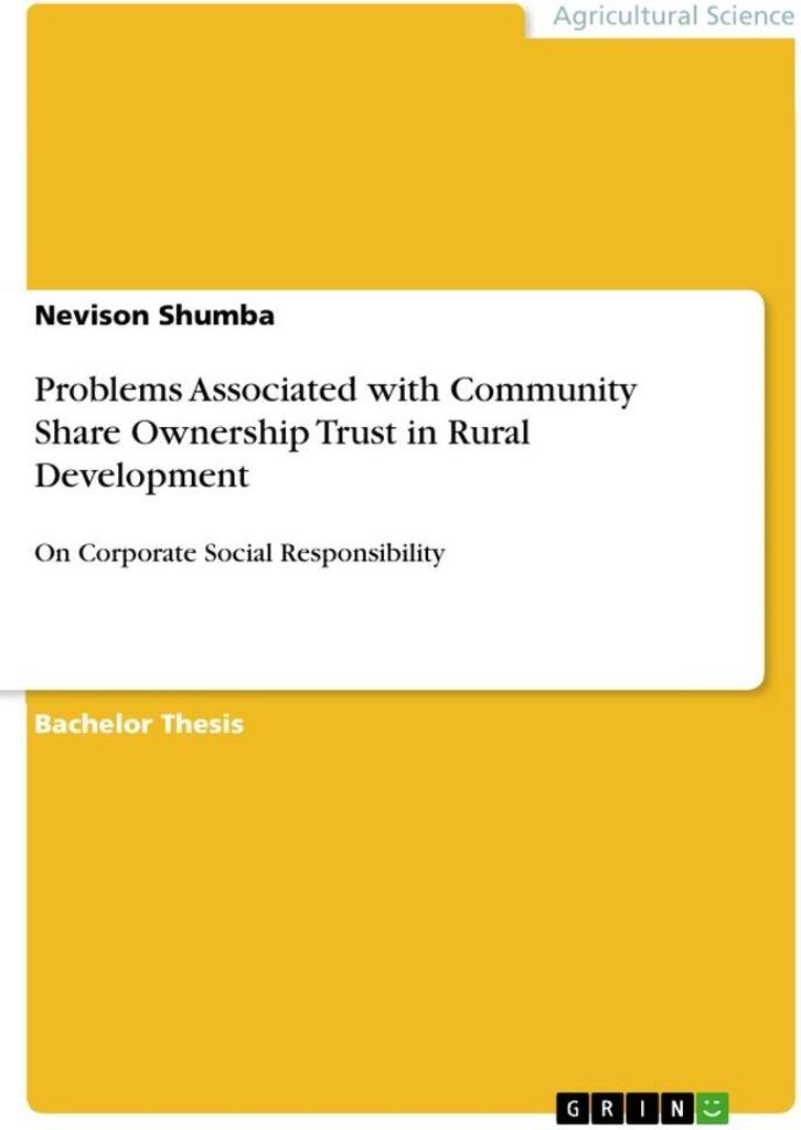 Problems Associated with Community Share Ownership Trust in Rural Development