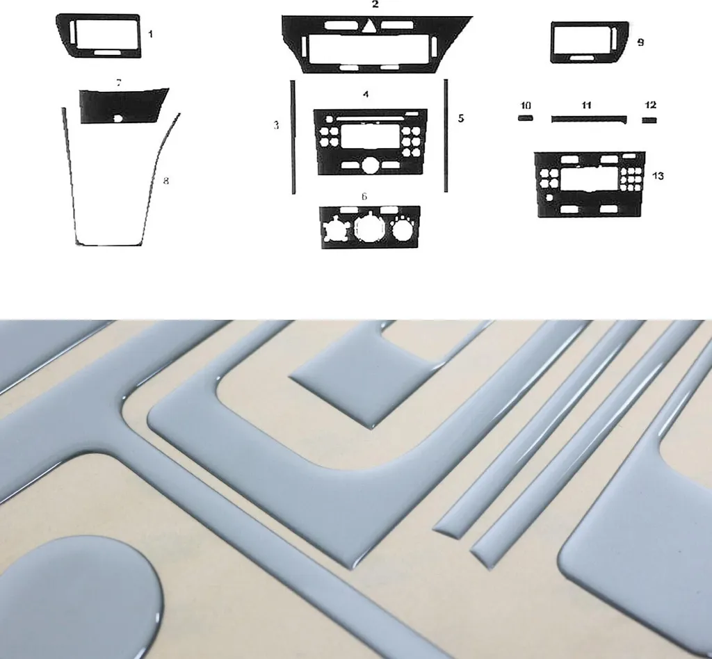 Decorazione Abitacolo Opel Astra H Alluminio - Kit Provato 13pz