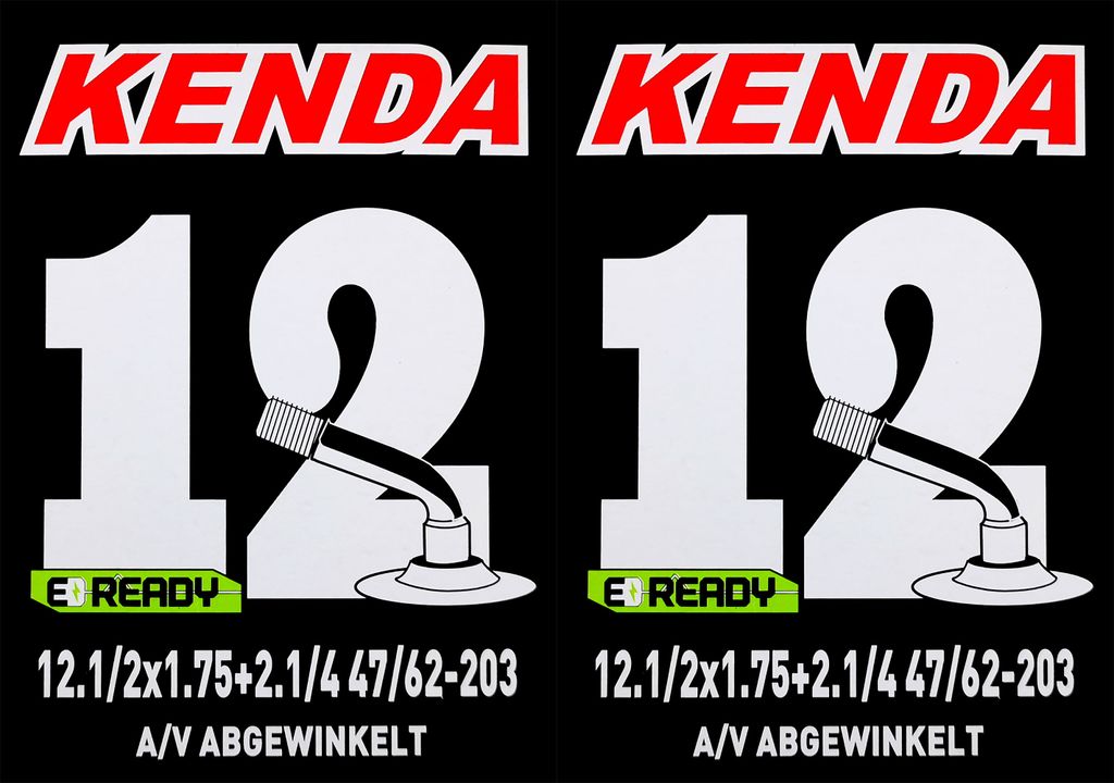 2x Kenda Schlauch 12 Zoll AV x 1.75 - 2.1/4 WinkelVentil Produktbild 