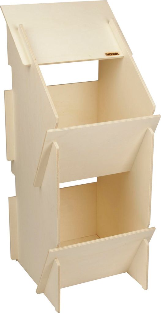 Kerbl Hühner Legenest aus Holz für 10 Hühner Stecksystem, aus Pappelholz