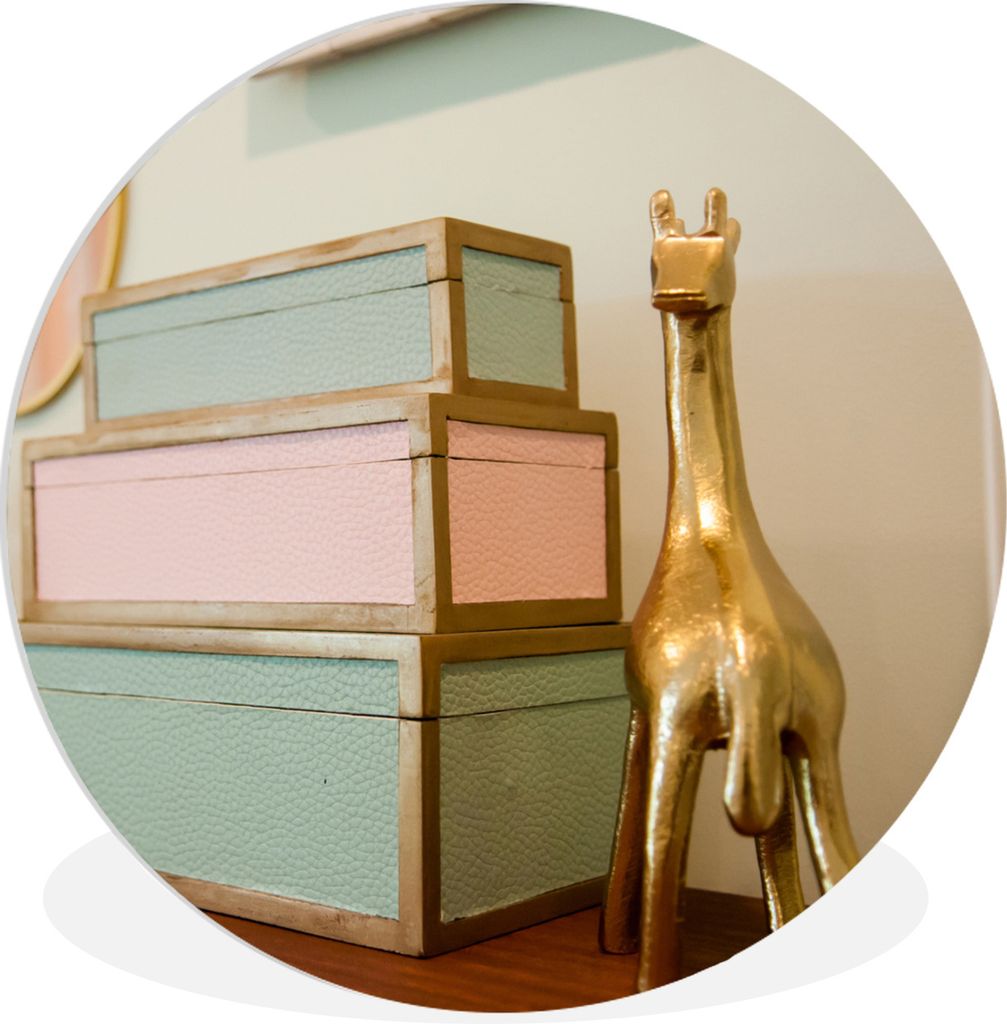 MuchoWow Rundes Wandbild - Runde Bilder Kinderzimmer - Spielzeug - Box Ø 90 cm Kreis Wanddekoration Kunststoff - Wandkreis - Wandschmuck - Wand-...