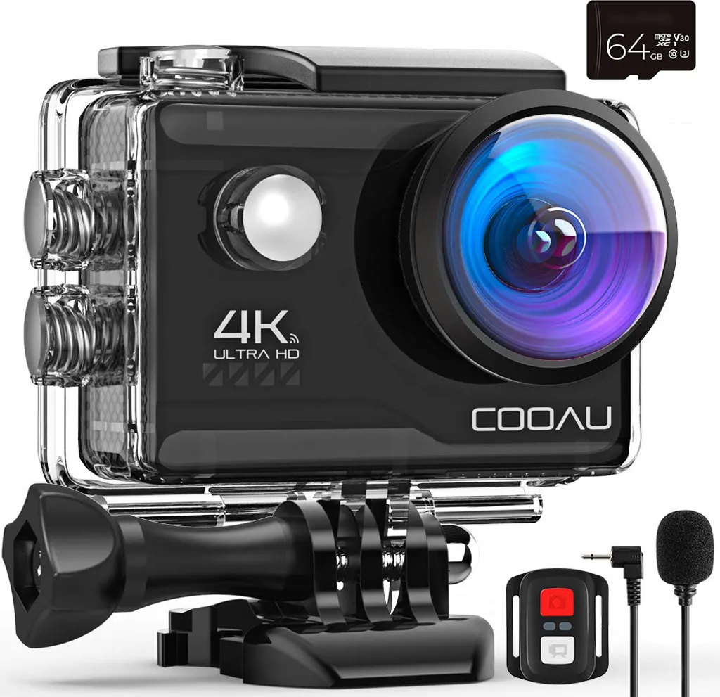Caméra sous-marine 4K WiFi avec Grand Angle 170° et Boîtier Étanche 40m