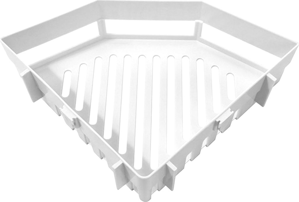 Wandmontiertes Lagerregal, Eck-Duschregal, stark belastbar, einfach zu installieren, abnehmbarer Duschregal-Organizer mit Ablaufloch