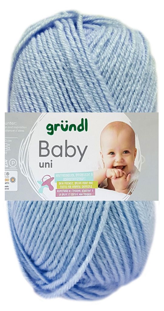Gründl Babywolle uni,1x50 gr,70% Polyacryl/30% Polyamid pflegeleicht und kuschelweich 03