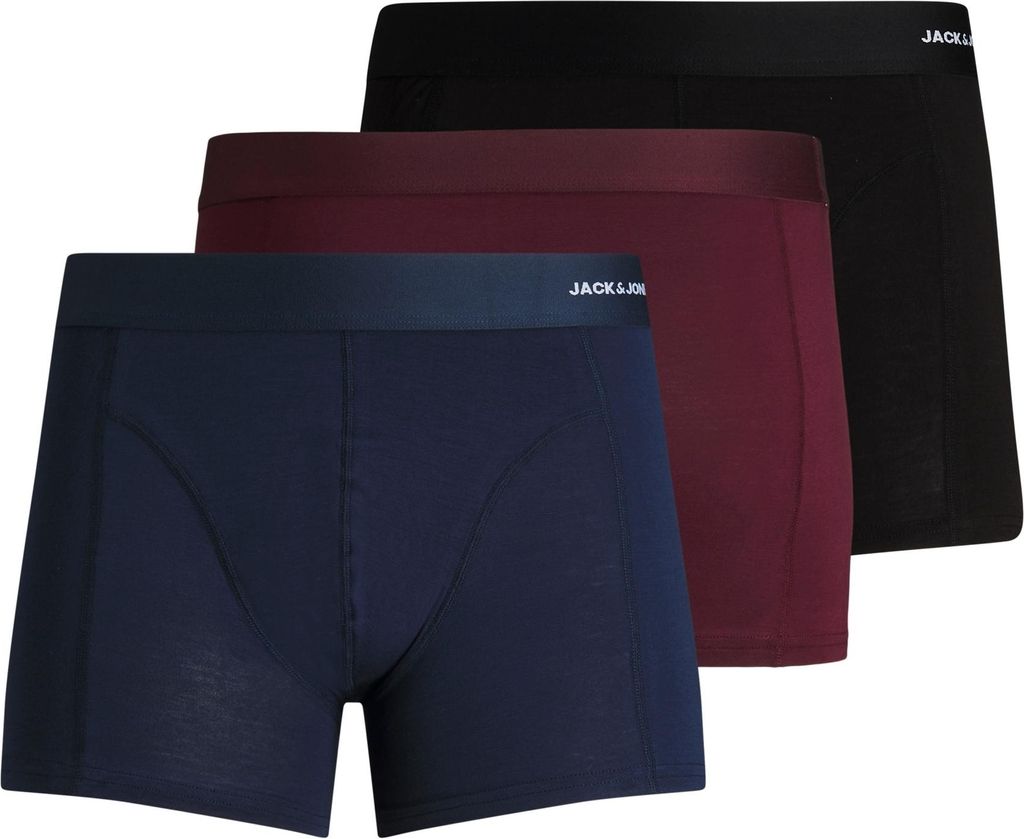 Jack & Jones 3er Pack Jacbasic Retro Short / Pant Bund mit dezentem Logo, Dehnbarer Jerseystoff, Bequeme Passform