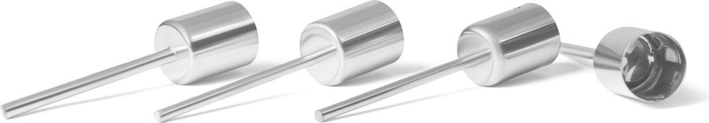 Novaliv 4x Stabkerzenhalter silber I Kerzenpick 10 x 2,5 cm Produktbild 1