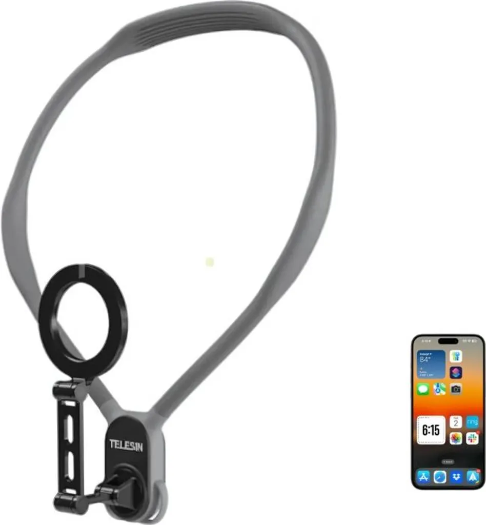 Accessoire Vlogging Mains Libres pour iPhone 12 à 16 Support de Cou