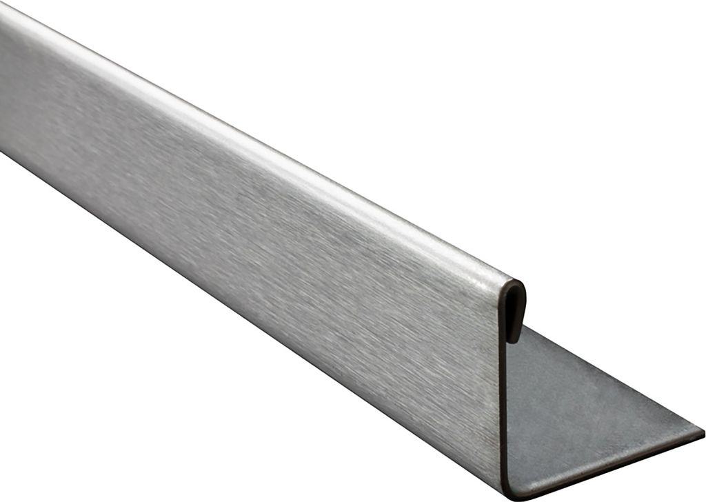 L-Profil Edelstahlschiene Profil Fliesenschiene Edelstahl V2A L250cm 17,5mm gebürstet