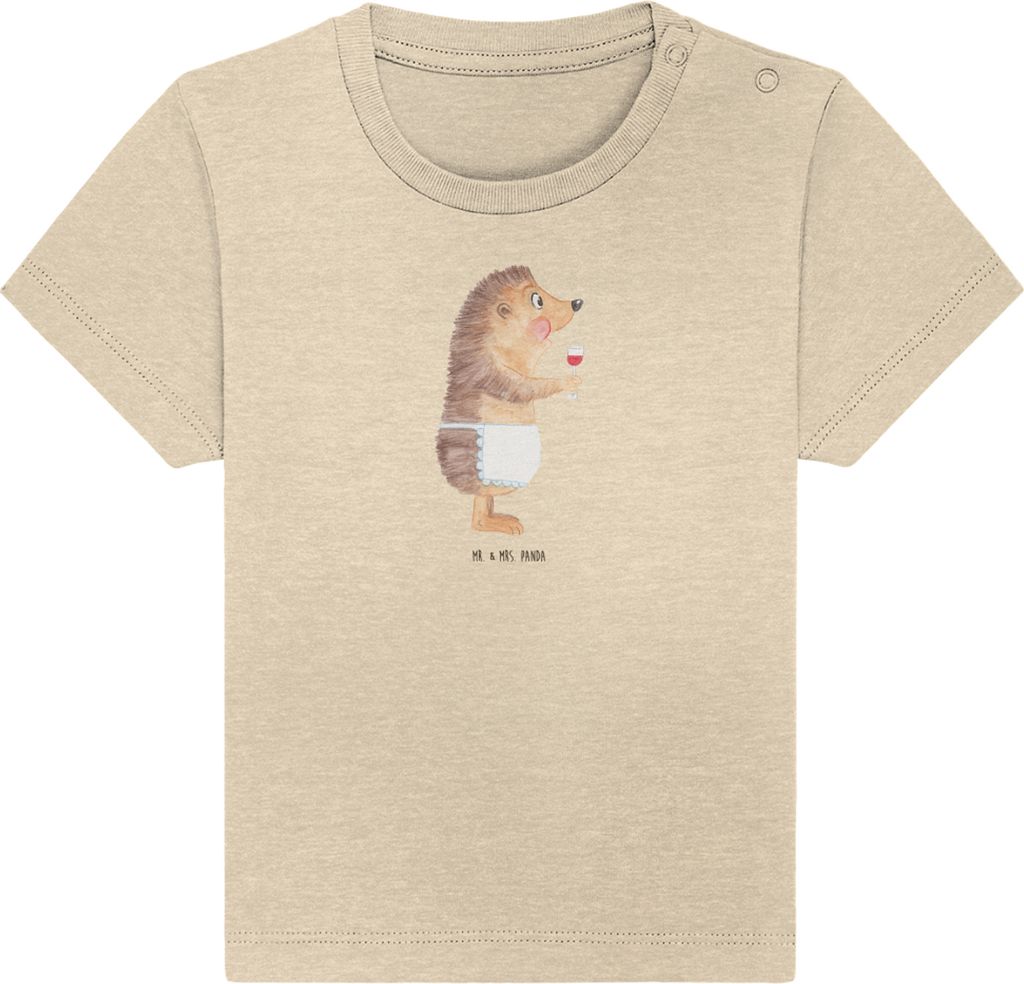 Mr. & Mrs. Panda  T-Shirt Igel Wein 12. - 18. Monat - Produktbild 