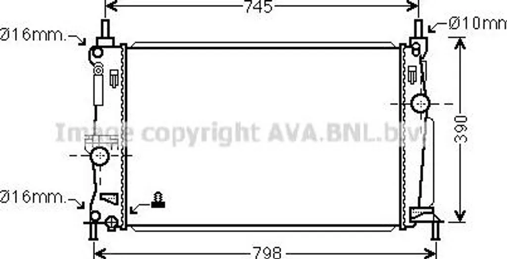 Radiateur de refroidissement moteur en aluminium pour modèle 3