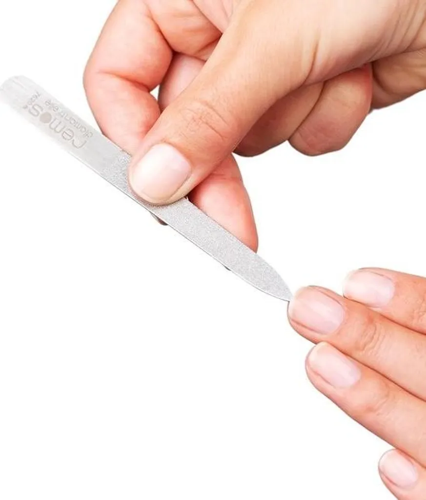 Lime à ongles diamantée en acier inoxydable de 10 cm pour manucure - 4