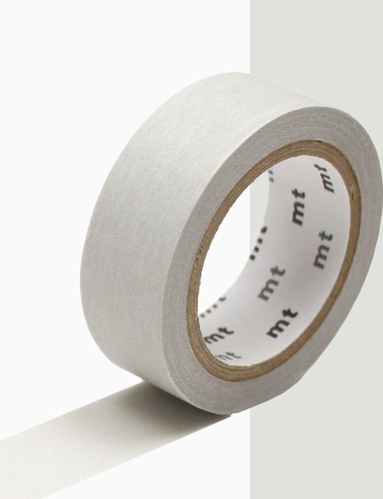 Dekoratives Klebeband einfarbig pastellfarben - Grau - 1,5 cm x 7 m