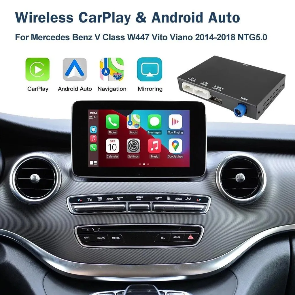 Kit Retrofit Android Auto et CarPlay Mercedes NTG 5.0 Classe V W447