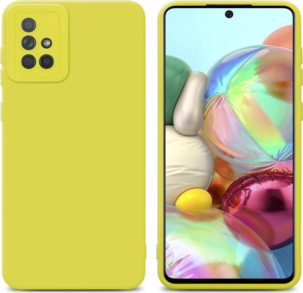 Cadorabo Hülle für Samsung Galaxy A71 4G Schutz Hülle in Gelb TPU Silikon Etui Case Handyhülle