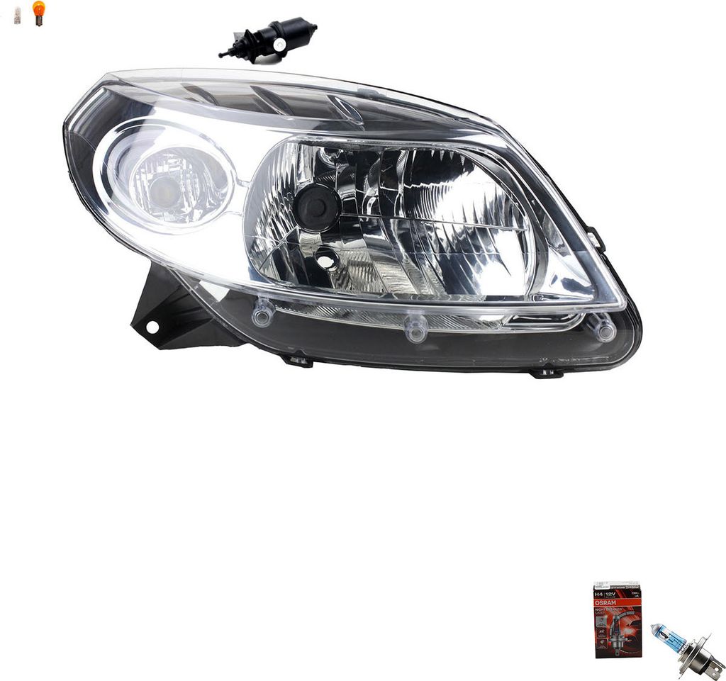 Johns, Scheinwerfer + Osram Night Breaker Laser passend für Dacia Sandero 06/ 08- Rechts 8200733877 8200526417 8200211014 7700421671 6001546791