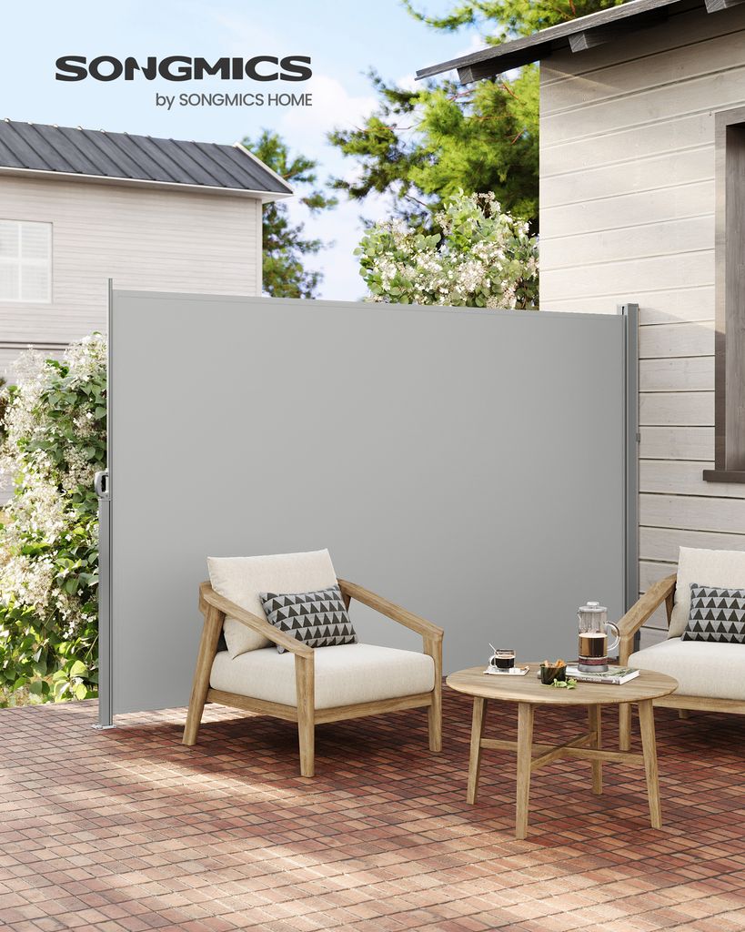 SONGMICS Boční markýza, výsuvná, 200 x 400 cm, z polyesteru Obrázek produktu 