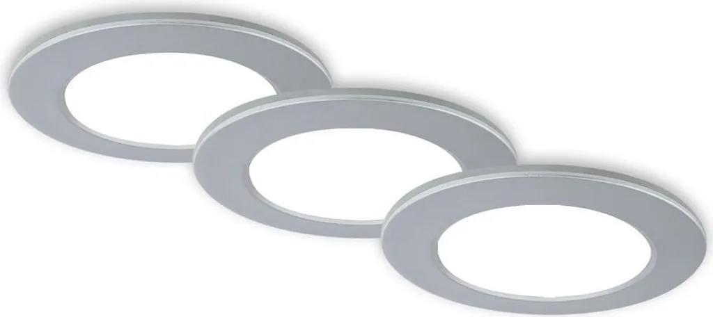 Briloner Set de 3 Lampes LED Encastrées Salle de Bain Dimmables IP44 Ø9,2cm
