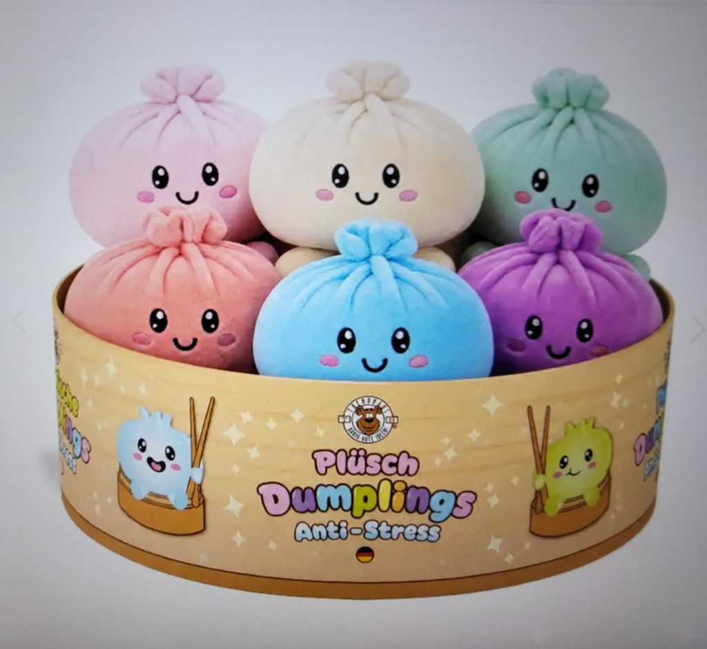 Plüsch Dumpling Anti-Stress 6,5cm 6fach sortiert Produktbild 