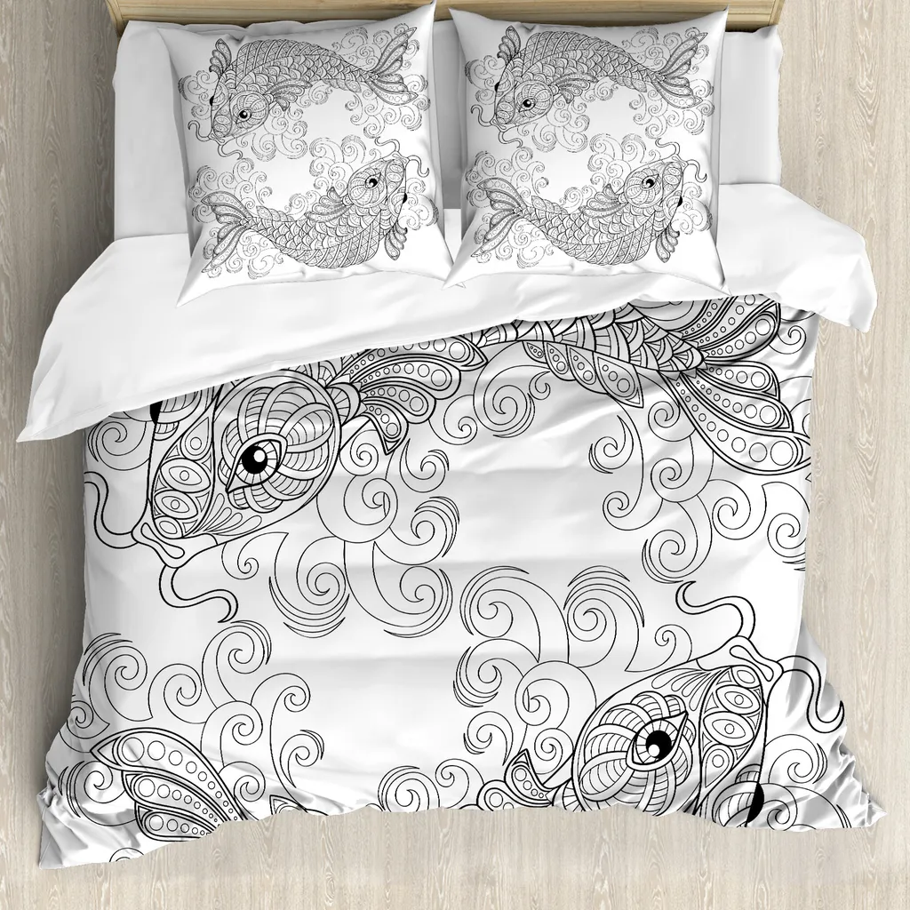 Copripiumino Giapponese ABAKUHAUS Koi 200x200 - Notte Antiallergica