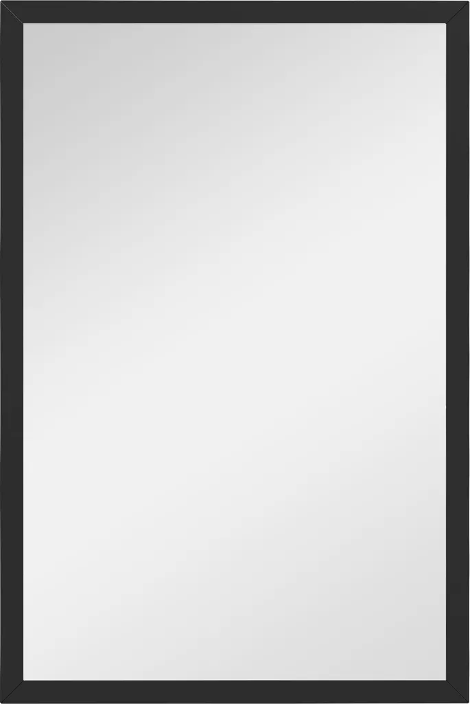 Petit miroir mural bois noir 60x40 cm : agrandissez vos pièces sombres