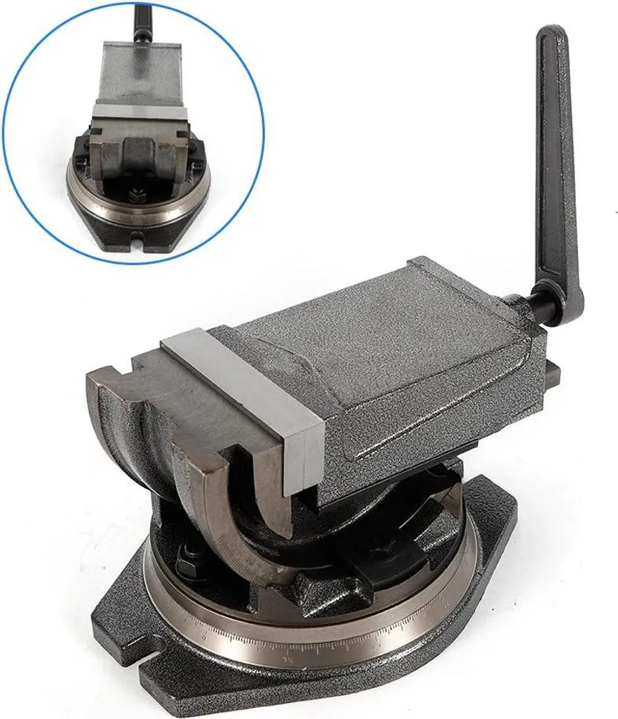 Étau pour perceuse à colonne inclinable 125mm avec base rotative 360° - 5