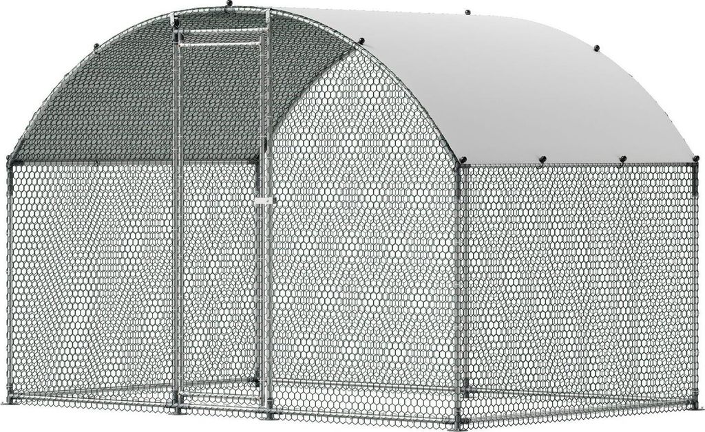 Metal Chicken Coop, 9.8x6.5x6.5ft Large Walk-in Chicken Runs with Cover, Doom Roof Hen House Enclosure with Security Lock, Outdoor Duck Rabbit Cage...