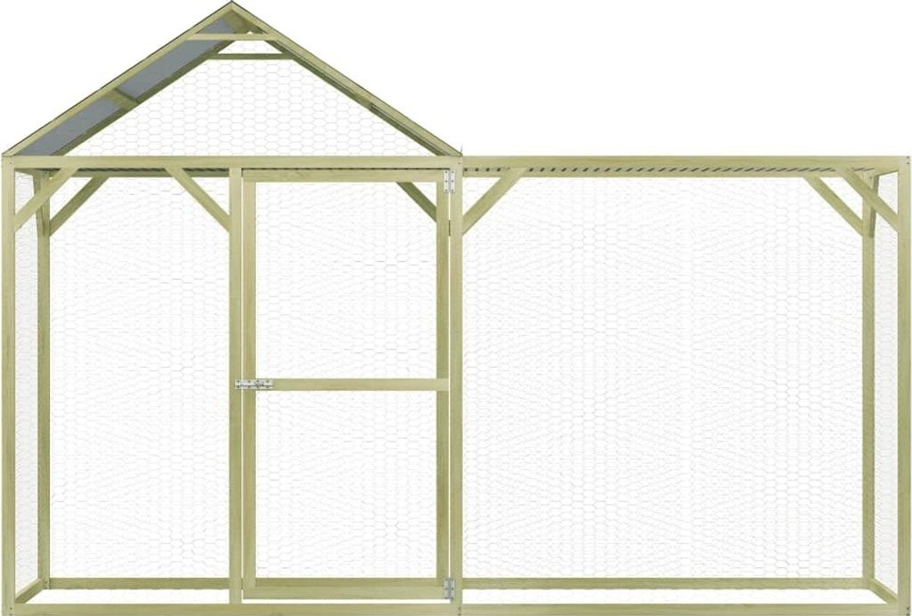 vidaXL Gabbia per polli 3x1,5x2 m Legno di pino impregnato Immagine del prodotto 