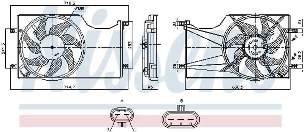 Nissens 850098 Ventilateur de Refroidissement Moteur pour Opel Corsa E