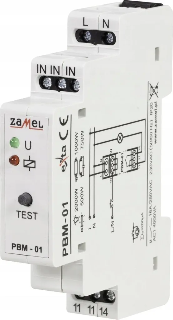 Bistabiles (Implus-) Relè 230V AC, PBM-01, exta Zamel