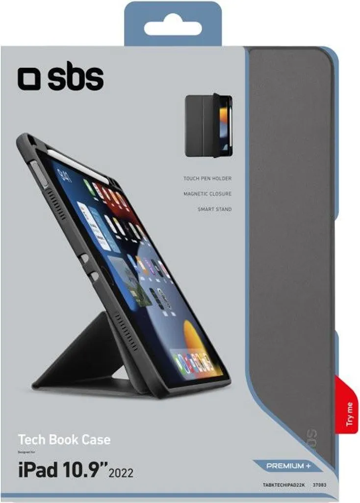 Housse SBS Tech pour tablette 10.9 pouces - Protection Noir robuste
