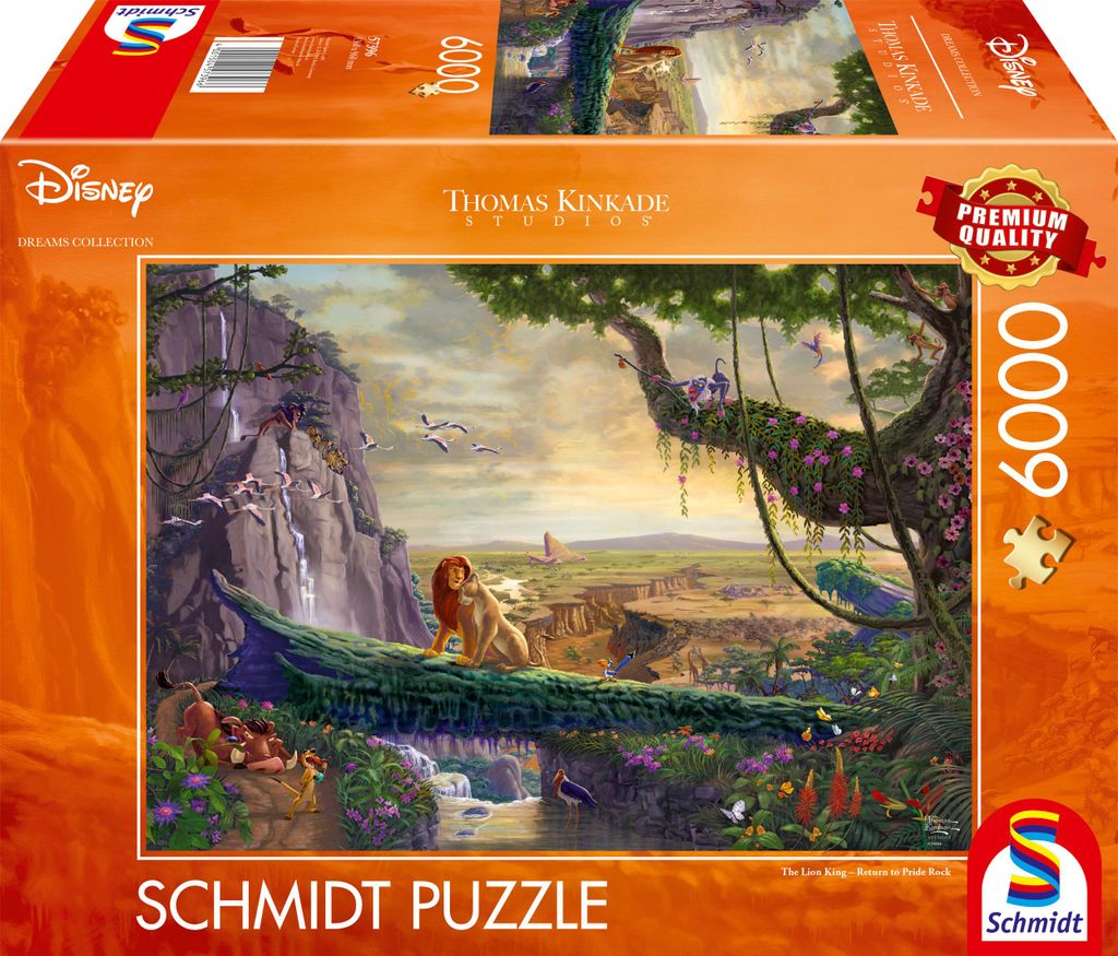 Schmidt Spiele Puzzle Thomas Kinkade Disney, The Lion King, Return to Pride Rock 6000Teile