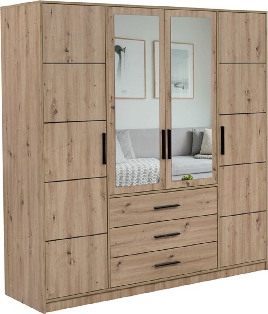 Kleiderschrank KOS D4, Tür, Garderobenschrank, Schlafzimmermöbel (Ohne Aufsatz)