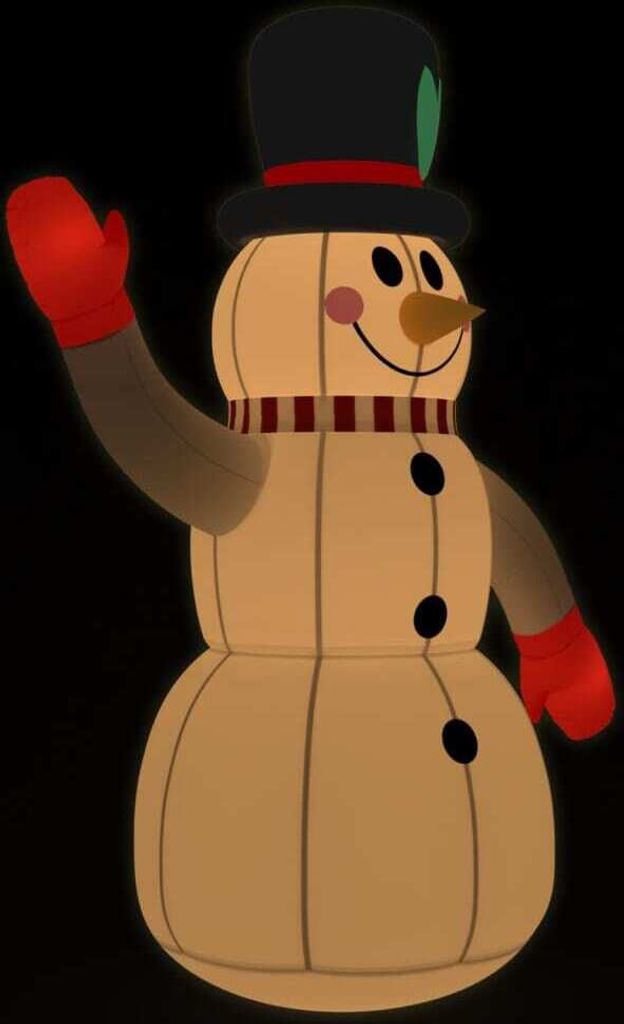 vidaXL Aufblasbarer Schneemann mit LEDs 120 cm