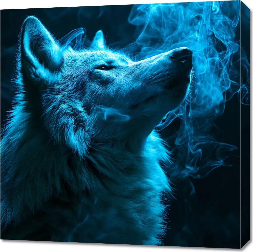 Quadro Su Tela Lupo 70x70 cm - Stampa Professionale Arredo Casa Top