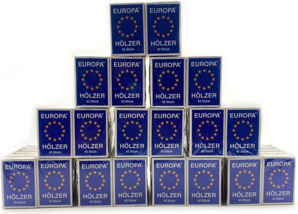 100 Stück Schachteln Europa Streichhölzer Zündhölzer Zündholzschachtel