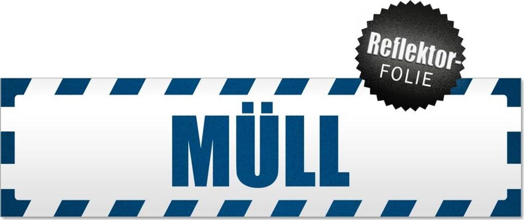 Müll gestreift Magnetschild Schild magnetisch