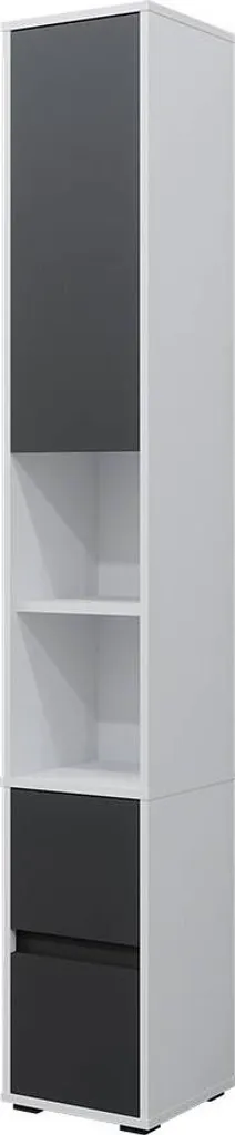 Armoire de rangement haute Vicco Maltin 1 porte 2 tiroirs Blanc 189cm
