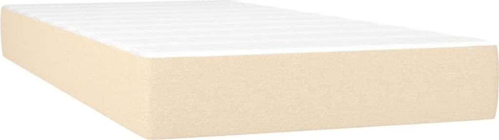 Taschenfederkernmatratze Mittel Creme 90x200x20 cm Stoff