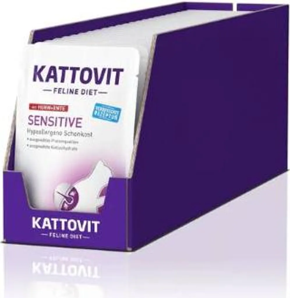 Kattovit Sensible Poulet et Canard 85g - Solution pour Chat Intolérant