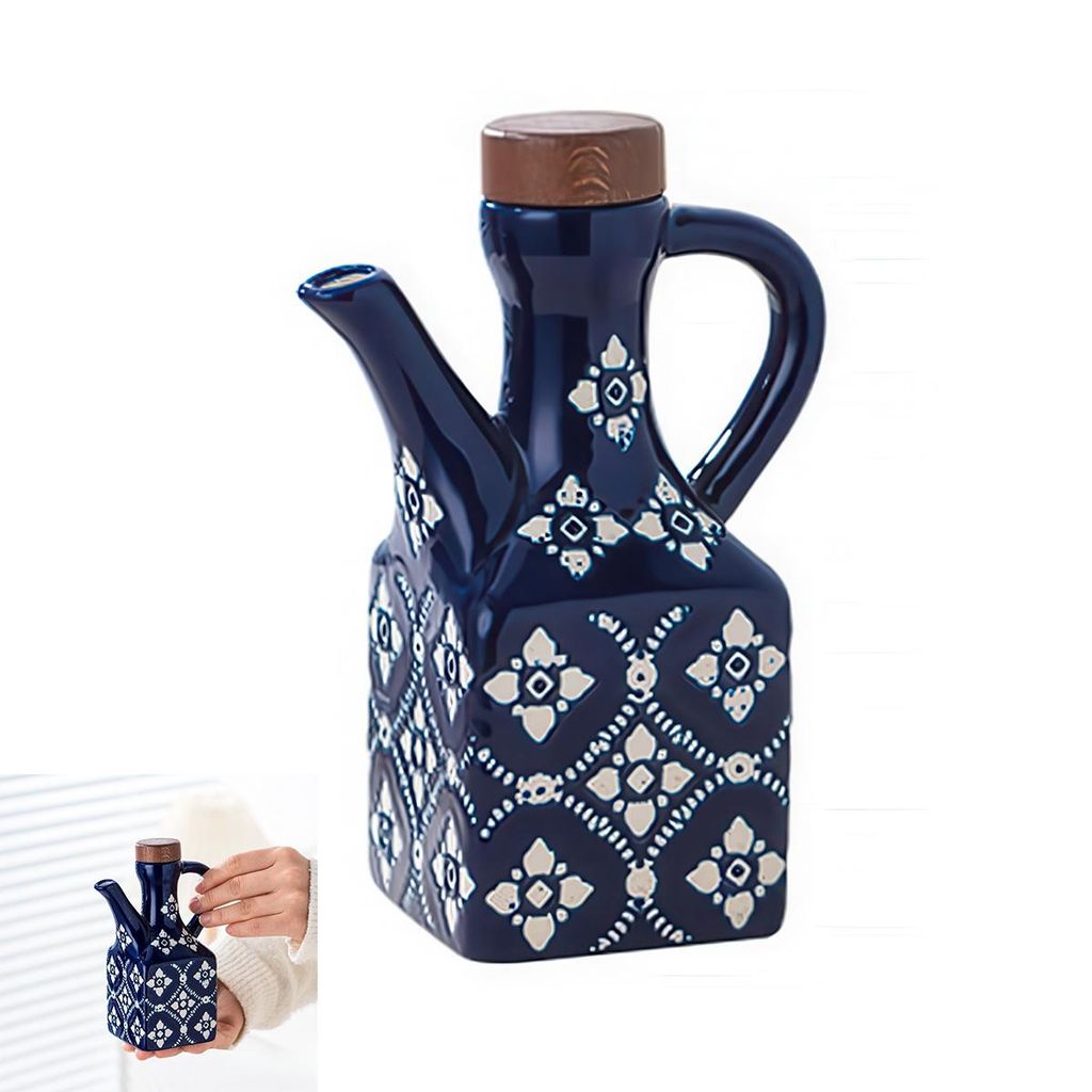 250ml Keramik Ölflasche,Olivenöl Dispenser Mit Kork Produktbild 