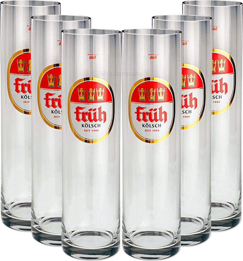 Früh Kölsch Biergläser / Gläser / Stangen Set - 6x 0,2l Produktbild 