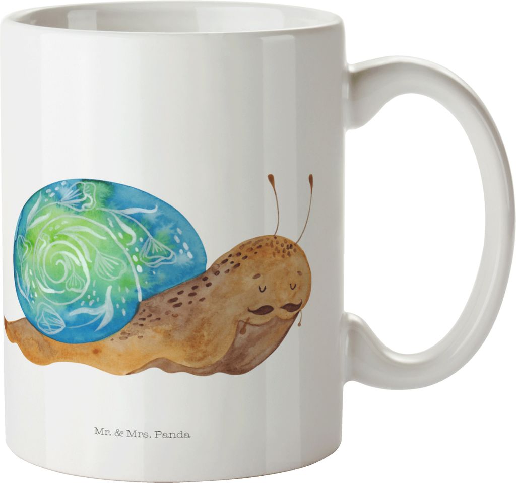 Mr. & Mrs. Panda Tasse Schnecke Sir - Weiß - Geschenk, kaffeetasse bedruckt, Weisheit, Zeit nehmen, Lebenszeit, Pott, Schnecken, Kaffeebecher, Mot...