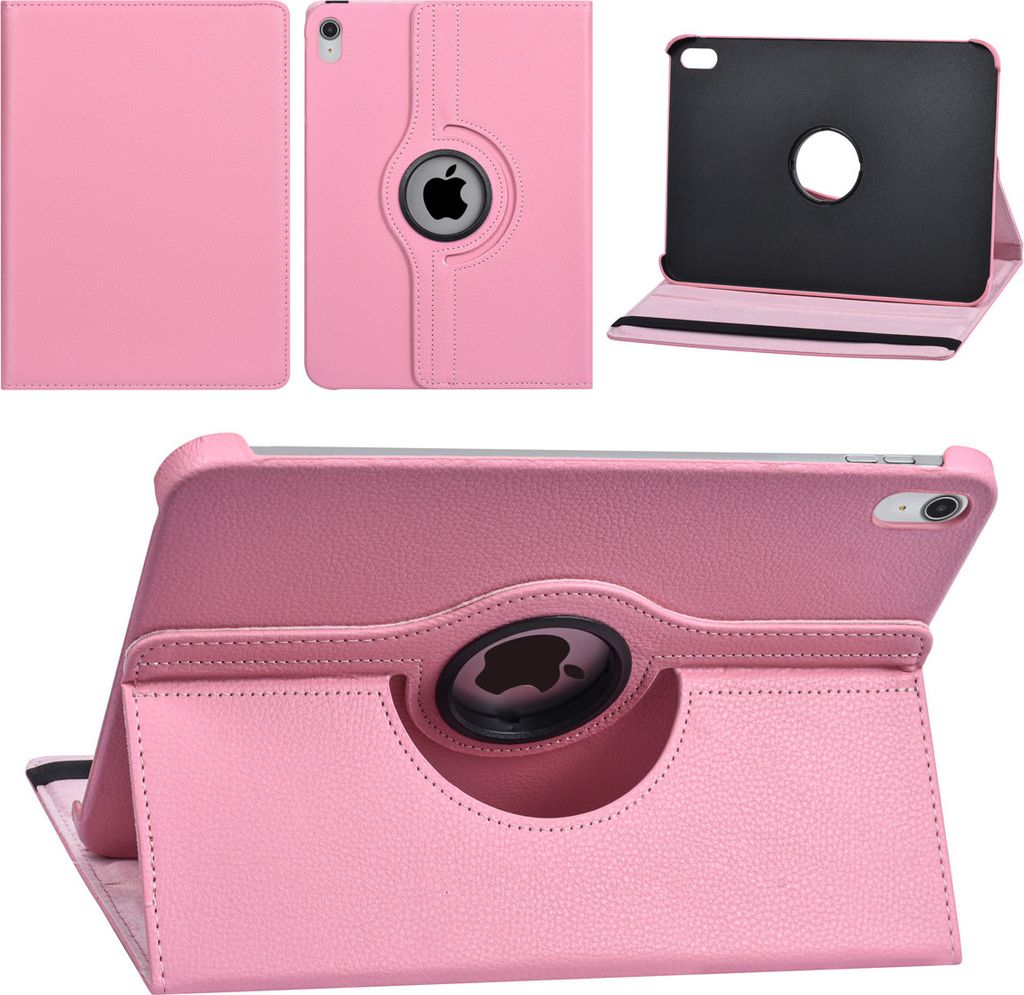 Apple iPad 10.9 (2022) Book Case Tablet - 360 degrees rotatable - Pink