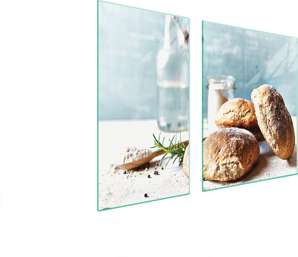 Glasschutzplatte für Herd 90x52 Brot