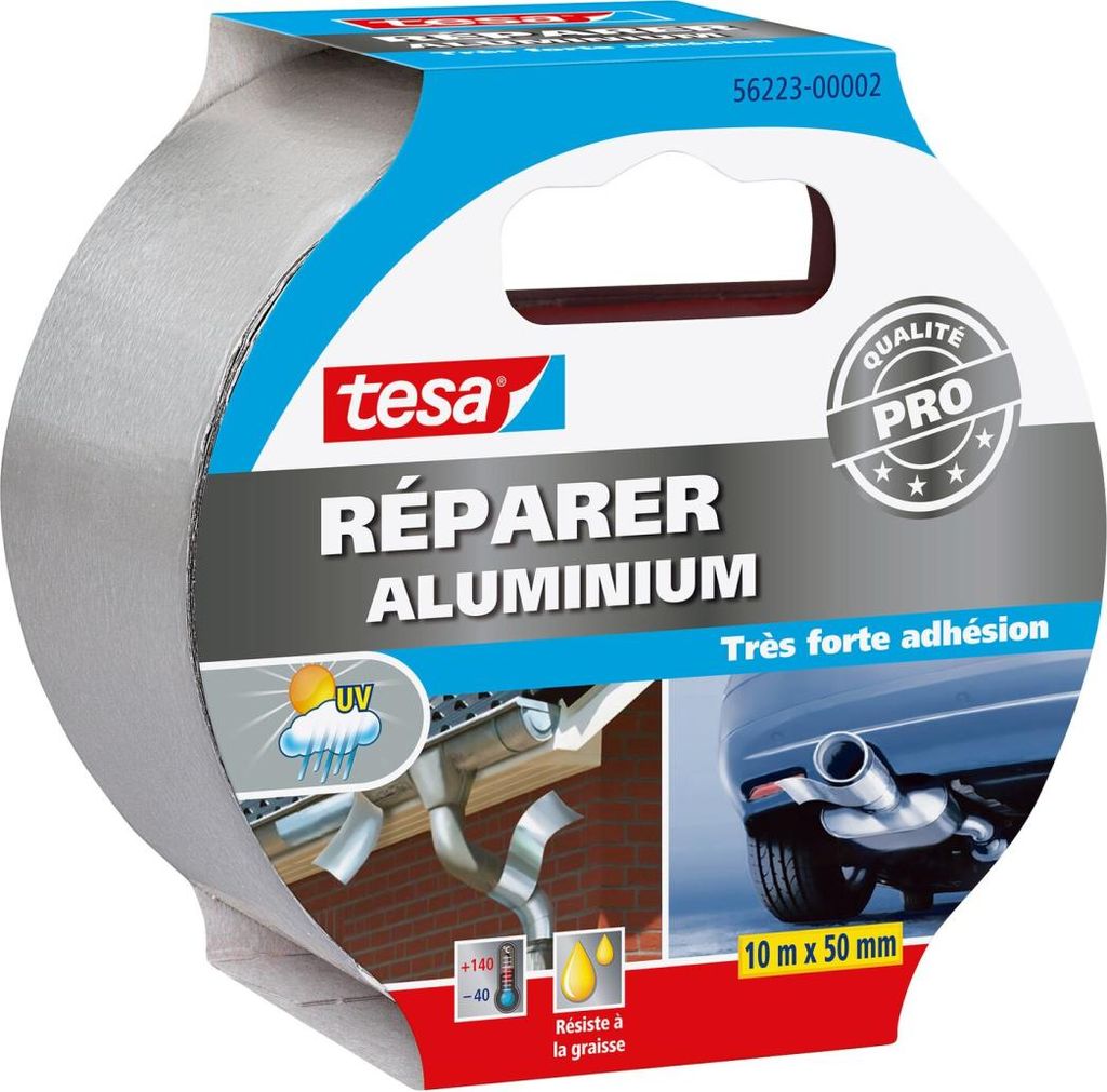 tesa ruban adhésif de réparation en aluminium, 10 m x 50 mm Image du produit 