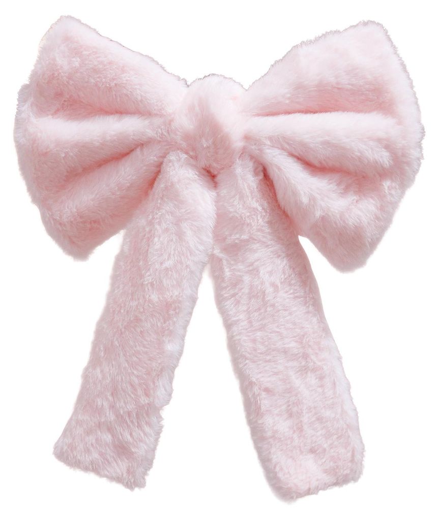 Große, flauschige rosa Schleife – Valentinstagsdeko, Geschenkverpackung, Weihnachtsbaumspitze, süße romantische Wand- und Türdekoration