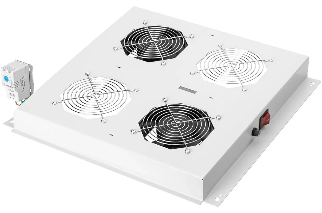 DIGITUS Unité de ventilation de toit 2 ventilateurs pour coffret 19" Gris