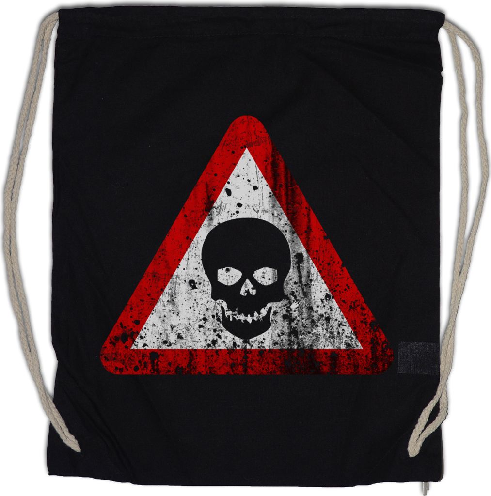 Urban Backwoods Skull Sign, Turnbeutel, Farbe: Schwarz