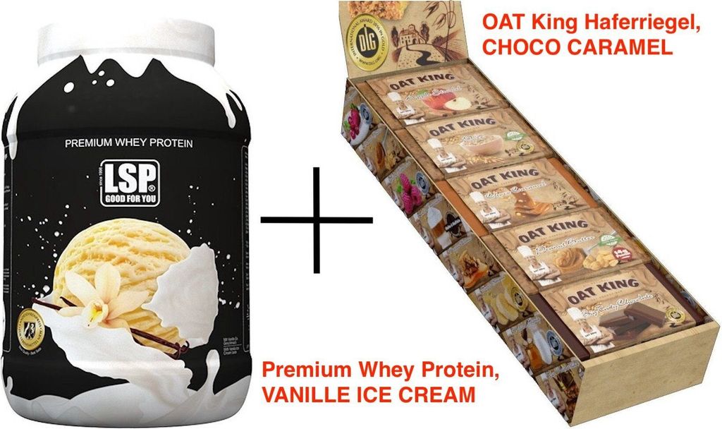 LSP  Whey Protein Eiweiß (1800g) + Energieriegel (10x95g), Produktbild 